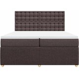  Krevet s oprugama i madracem tamnosmeđi 200x200 cm od tkanine | shoptok.hr