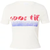 Top Shop Majica 'Sportif' ecru/prljavo bijela / safirno plava / klasično crvena