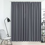 vidaXL Zatemnitvena zavesa z obešali siva 290x245 cm Cene