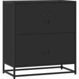  Komoda crna 68x35x76 cm konstruirano drvo | shoptok.hr
