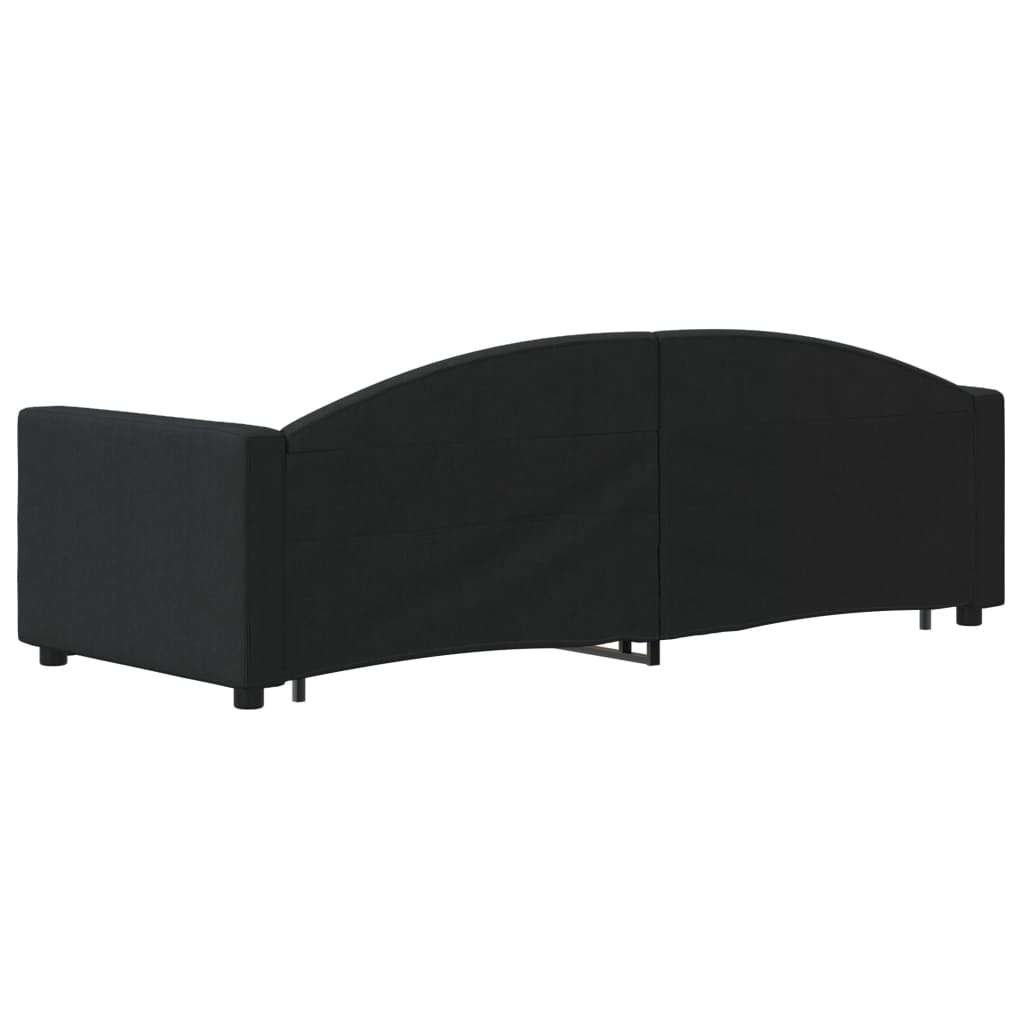 vidaXL Izvlečna dnevna postelja temno črna 80x200 cm blago | Shoptok.si