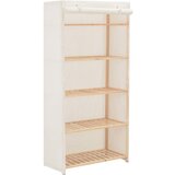  The Living Store Garderobna omara iz blaga 79x40x170 cm bela - Garderobna Omara, (21500560) Cene