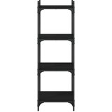  Regal za knjige s 4 razine crni 40x30x120 cm konstruirano drvo | shoptok.hr