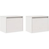  Zidni ormarići 2 kom bijeli 45 x 30 x 35 cm od masivne borovine | shoptok.hr