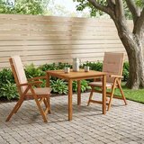  3-dijelni vrtni blagovaonski set Prirodna Čvrsto drvo akacije | shoptok.hr