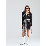 Karl Lagerfeld BRANDED BELTED CARDIGAN Crna | shoptok.hr