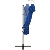  Konzolni suncobran s dvostrukim vrhom 250 x 250 cm azurni | shoptok.hr