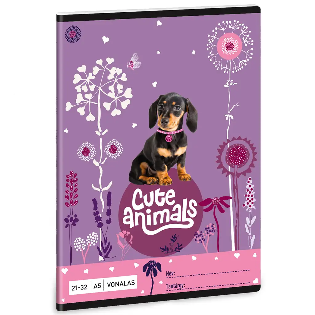 Ars Una cute animals - štene jazavčara, bilježnica s linijama A/5 | shoptok.hr