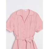 Sinsay Pamučna midi haljina s ovratnikom | shoptok.hr
