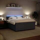  Krevet s oprugama i madracem tamnosivi 200x200 cm baršunasti | shoptok.hr
