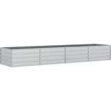 vidaXL Povišena vrtna gredica 320 x 80 x 45 cm pocinčani čelik srebrna | shoptok.hr