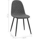  Blagovaonske stolice 2 kom tamnosive baršunaste | shoptok.hr