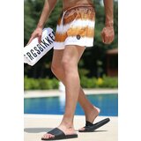 Madmext Swim Shorts - Brown - Color block Cene