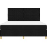  LED Box Spring Krevet s uzglavljem Crna 180 x 200 cm tkanina | shoptok.hr