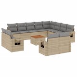  13-dijelni set vrtnih sofa s jastucima poliratan Bež | shoptok.hr