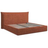 Makamii Oblazinjena zakonska postelja s prostorom za shranjevanje z letvenim dnom 140x200 cm v barvi terakote Esala – | Shoptok.si