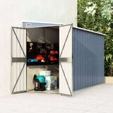 vidaXL Zidno vrtno spremište sivo 118 x 288 x 178 cm pocinčani čelik | shoptok.hr