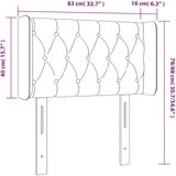 LED uzglavlje tamnosivo 83x16x78/88 cm od tkanine | shoptok.hr