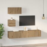  Set TV komoda 3 kom. Umjetnički hrast Konstruirano drvo Smeđa 80 x 30 x 30 cm | shoptok.hr
