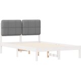  Krevetni okvir s tapiciranim uzglavljem Svijetlo siva Svjetlosiva 195.5 x 125.5 x 84.5 cm | Shoptok.si