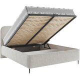 MID.YOU OBLAZINJENA POSTELJA 160 cm x 200 cm , les, tekstil, leseni material bež | Shoptok.si