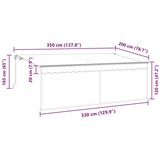  Skrovita tenda Antracit 350 x 200 cm Poliester i aluminij | shoptok.hr