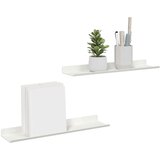  Lebdeća polica Zidne 2 pcs Bijeli 40 x 8,5 x 2,5 cm Čelik | shoptok.hr