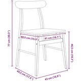  Stolac za blagovanje 2 pcs Prirodna Čvrsto drvo | shoptok.hr