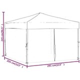  Zložljiv vrtni šotor s stranicami črn 3x3 m, (20609166) | Shoptok.si