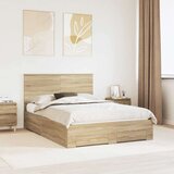  Konstrukcija postelje Sonoma hrast 150 x 200 cm Konstruiran les, (5000103941) | Shoptok.si