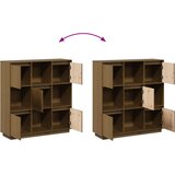  Visoka komoda boja meda 110,5 x 35 x 117 cm od masivne borovine | shoptok.hr