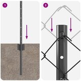 vidaXL Ograda za vrt Set od 2 Siva Galvanizirani čelik 25 x 0,8 m | shoptok.hr