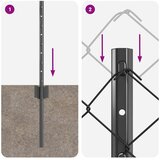 vidaXL Vrtna ograja komplet Komplet 2 Siva Pocinkano jeklo 25 x 0.8 m | Shoptok.si