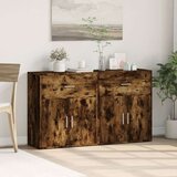 vidaXL Komoda 2 kosa dimljeni hrast 60x31x70 cm inženirski les | Shoptok.si