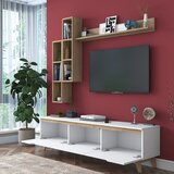 Kalune Design Bijeli/u prirodnoj boji TV set u dekoru oraha 180x49 cm Linh – | shoptok.hr
