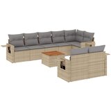  9-dijelni set vrtnih sofa s jastucima bež od poliratana | shoptok.hr