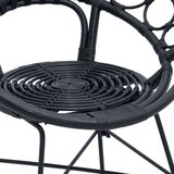  Stolac za blagovanje 2 pcs Crna 65 x 55 5 x 81 cm Ratan i čelik | shoptok.hr