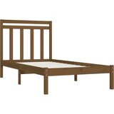  Posteljni okvir medeno rjav iz trdnega lesa 100x200 cm, (20646328) | Shoptok.si