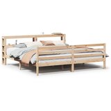  Okvir kreveta s uzglavljem 200 x 200 cm od masivne borovine | shoptok.hr