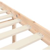 vidaXL Okvir kreveta s uzglavljem 4FT6 bračni od masivnog drva | shoptok.hr