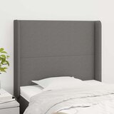  Uzglavlje s ušima tamnosivo 83x16x118/128 cm od tkanine Cijene