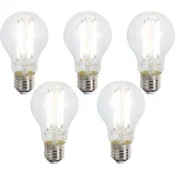 Komplet 5 Pametne zatemljive LED žarnice E27 A60 prozorna 7W 806lm 2700-6500K