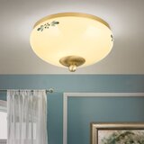 Orion plafonsko svetlo landhaus 1xE27/60W/230V, prečnik 21 cm, mesing/bež/plava | Eponuda.com