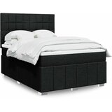  Krevet s oprugama i madracem crni 140x200 cm od tkanine | shoptok.hr