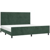  Posteljni okvir z vzglavjem temno zelen 200x200 cm žamet, (20902691) | Shoptok.si