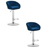  ISTOČNA stolica - tamnoplavi baršun / kromirana baza x 2 | shoptok.hr
