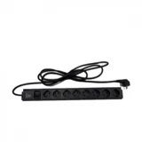 Bez brenda PDU-8SP-1U Razvodni PDU panel 19/1U sa 8 utičnica, Crni