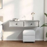 vidaXL Stenska polica s predali betonsko siv 100x37,5x19 cm inž. les | Shoptok.si