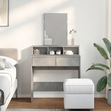  Toaletni stolić s ogledalom siva boja betona 80 x 41 x 144,5 cm | shoptok.hr