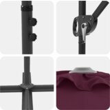  Vrtni nadstrešak Bordo crvena L Čelik s praškastim premazom | shoptok.hr